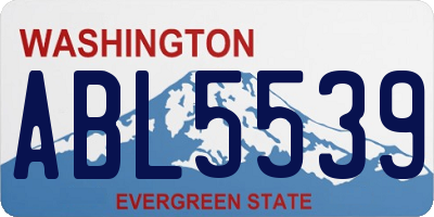 WA license plate ABL5539