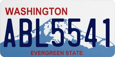 WA license plate ABL5541
