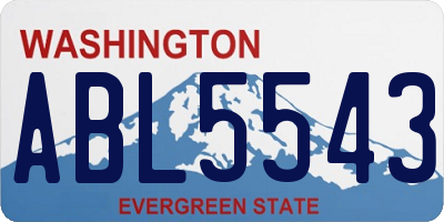 WA license plate ABL5543