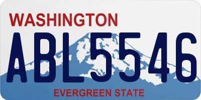 WA license plate ABL5546