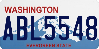 WA license plate ABL5548