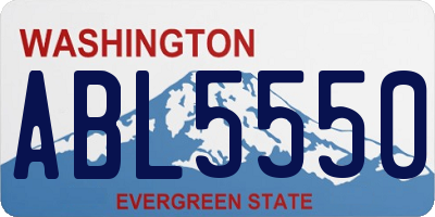 WA license plate ABL5550