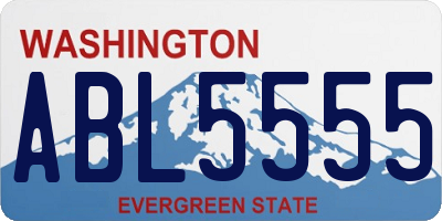 WA license plate ABL5555