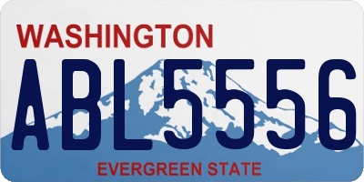 WA license plate ABL5556