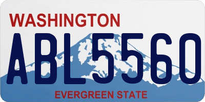 WA license plate ABL5560