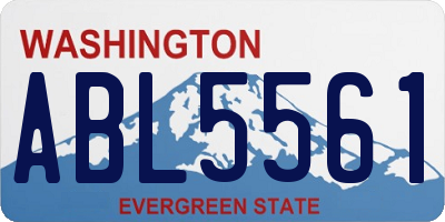 WA license plate ABL5561