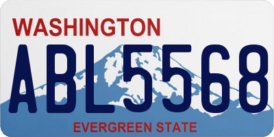WA license plate ABL5568