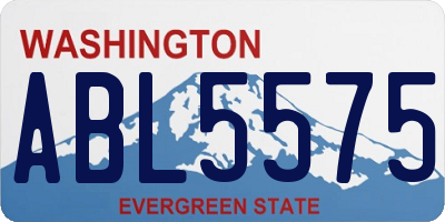 WA license plate ABL5575