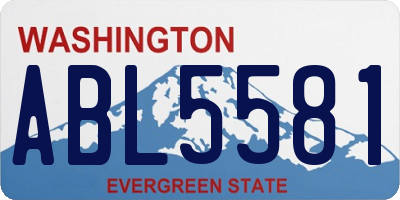 WA license plate ABL5581