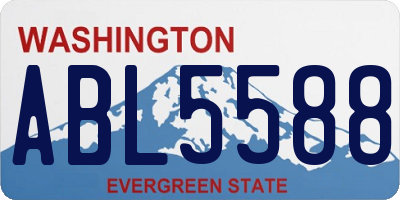 WA license plate ABL5588
