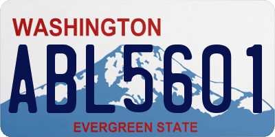 WA license plate ABL5601