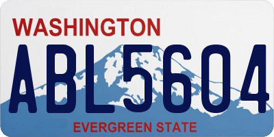 WA license plate ABL5604