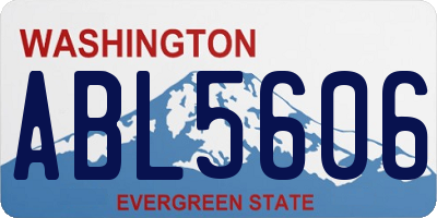 WA license plate ABL5606