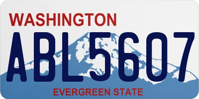 WA license plate ABL5607