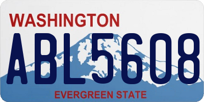 WA license plate ABL5608