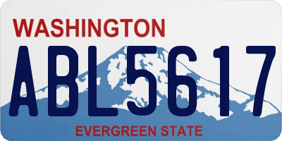 WA license plate ABL5617