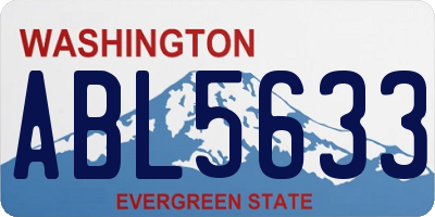 WA license plate ABL5633