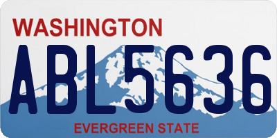 WA license plate ABL5636