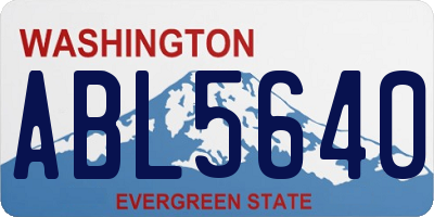 WA license plate ABL5640