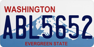 WA license plate ABL5652
