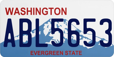 WA license plate ABL5653