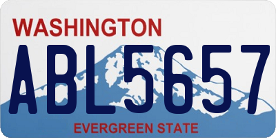 WA license plate ABL5657