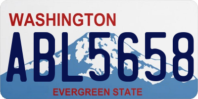 WA license plate ABL5658