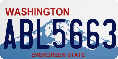 WA license plate ABL5663
