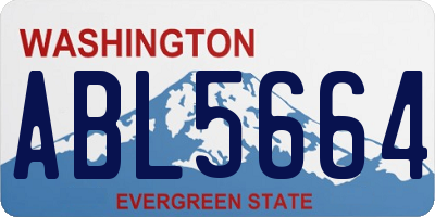 WA license plate ABL5664