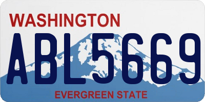 WA license plate ABL5669