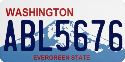 WA license plate ABL5676