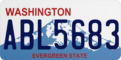 WA license plate ABL5683