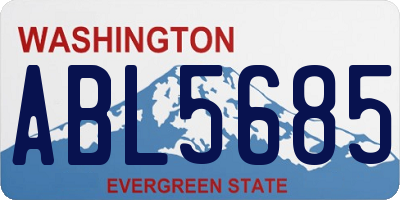WA license plate ABL5685