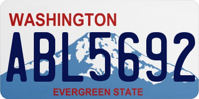 WA license plate ABL5692