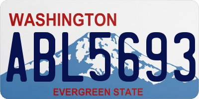 WA license plate ABL5693
