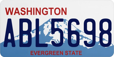 WA license plate ABL5698