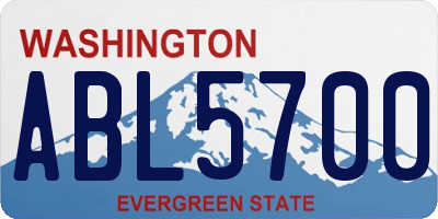 WA license plate ABL5700