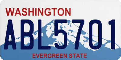 WA license plate ABL5701