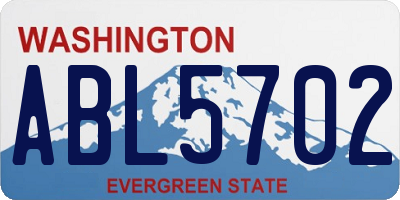 WA license plate ABL5702