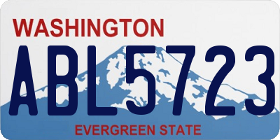 WA license plate ABL5723