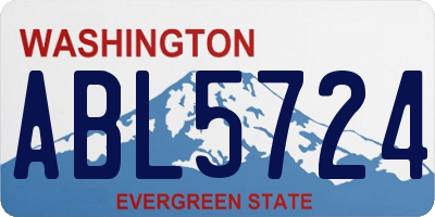WA license plate ABL5724