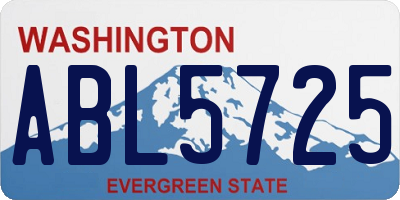 WA license plate ABL5725