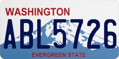 WA license plate ABL5726