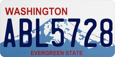 WA license plate ABL5728