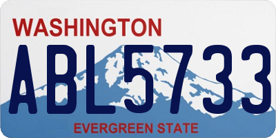 WA license plate ABL5733