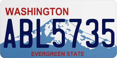 WA license plate ABL5735
