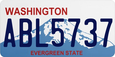 WA license plate ABL5737