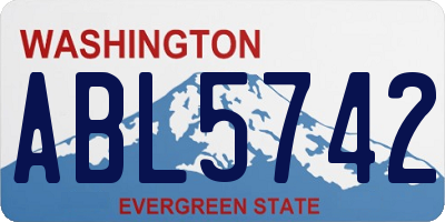 WA license plate ABL5742