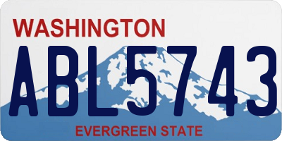 WA license plate ABL5743
