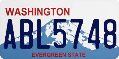 WA license plate ABL5748